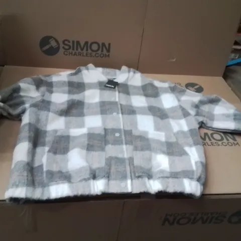 BOXED BRAND NEW APPROXIMATELY 6 SIMPLY BE WOOL BOMBER JACKET GREY SIZE 29