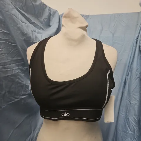 ALO YOGA SPORTS BRA – BLACK, UK 12-14 (EU L)