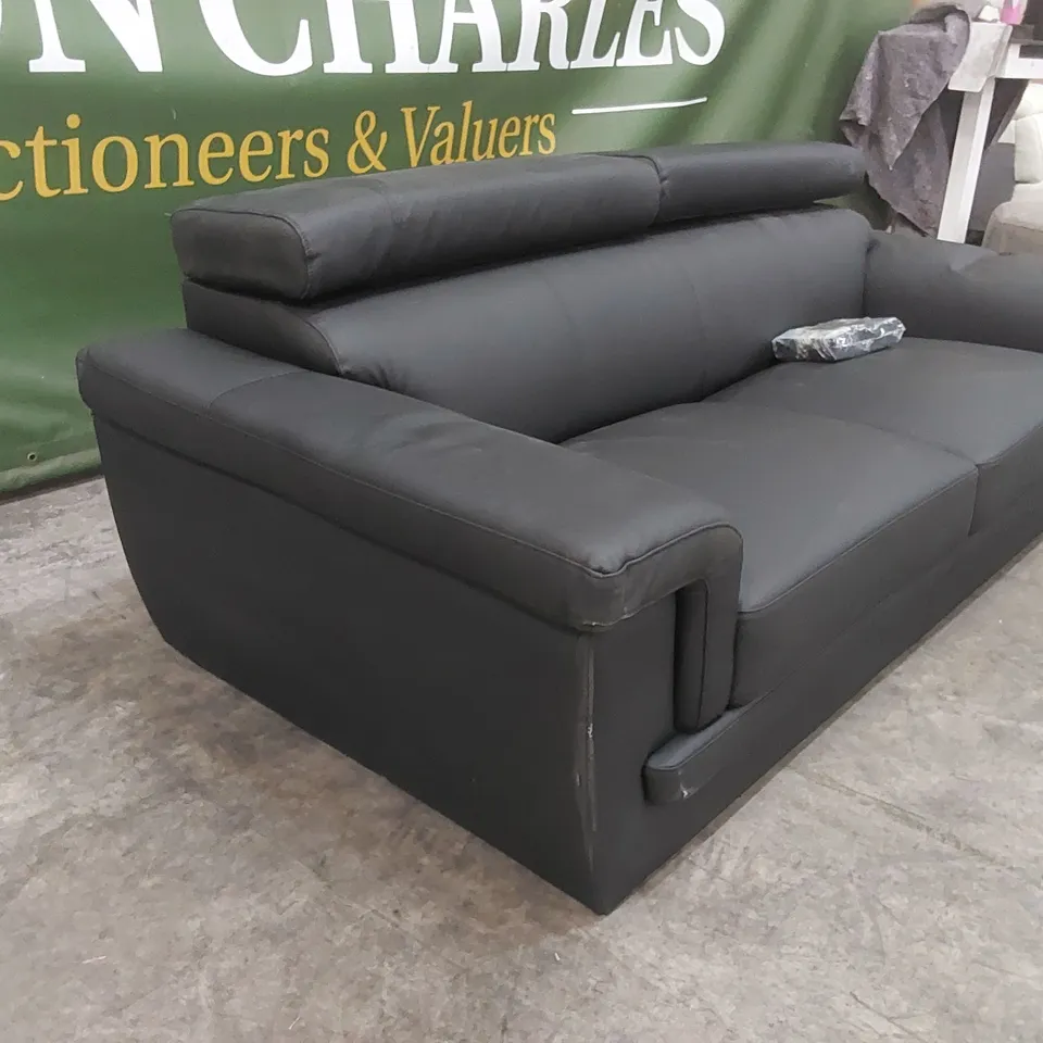QUALITY DESIGNER GENUINE LEATHER 3 SEATER SOFA