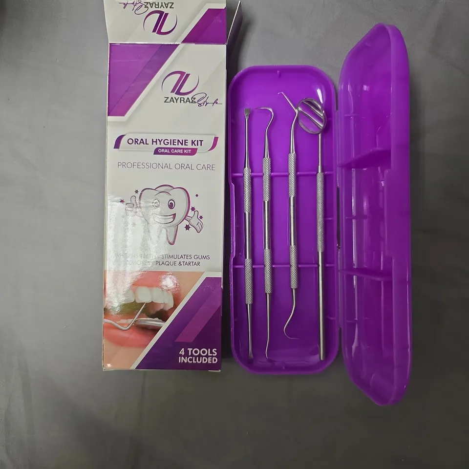 ZAYRA ORAL HYGIENE KIT – PROFESSIONAL ORAL CARE (4 TOOLS INCLUDED)  APPROXIMATELY 24 PCS