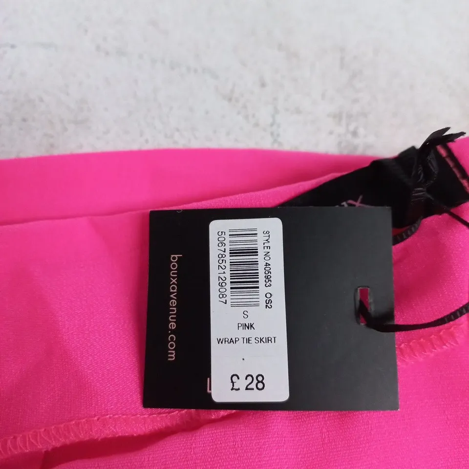 BOUX AVENUE PINK WRAP TIE SKIRT – UK SIZE S