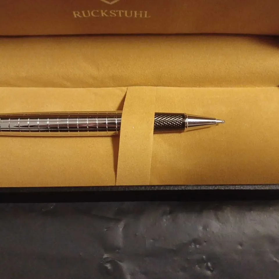 RUCKSTUHL STAINLESS STEEL LUXURY PEN IN GIFT BOX