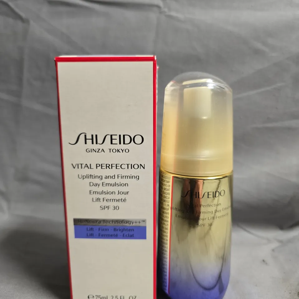 SHISEIDO VITAL PERFECTION UPLIFTING & FIRMING DAY EMULSION SPF 30 – 75 ML, BOXED