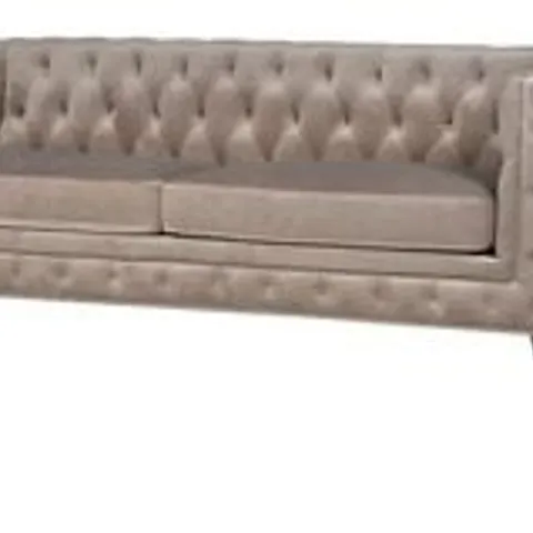 LUCIANO 3 SEATER SMITHERS VELVET  BUTTON SOFA