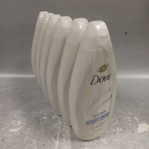 6 X SEALED DOVE HYDRATE BODY WASH - 6 X 450ML 