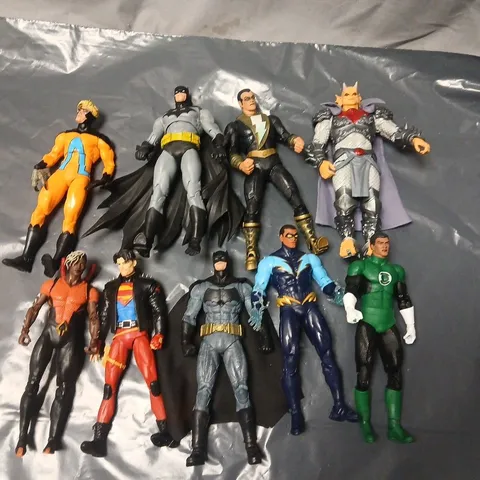 ASSORTED SUPERHERO ACTION FIGURES SET (9 FIGURES)