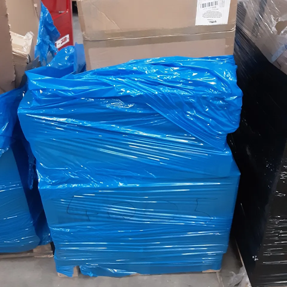 PALLET OF ASSORTED PRODUCTS INCLUDING UMI WALL MOUNTED RETRACTABLE GARDEN HOSE REEL WITH HOSE, WOOL FEDORA HAT, XJD CHILDREN'S TRIKE, PAXCESS PRESSURE WASHER, MASTHOME SQUEEZE SPONGE MOP 