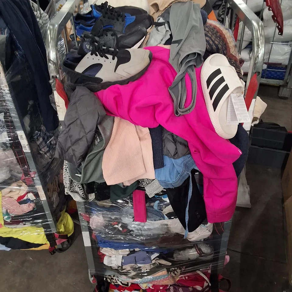 CAGE CONTAINING ASSORTED CLOTHING