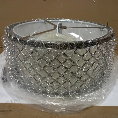 DAR LIGHTING GROUP UMAR 3LT SEMI FLUSH SILVER
