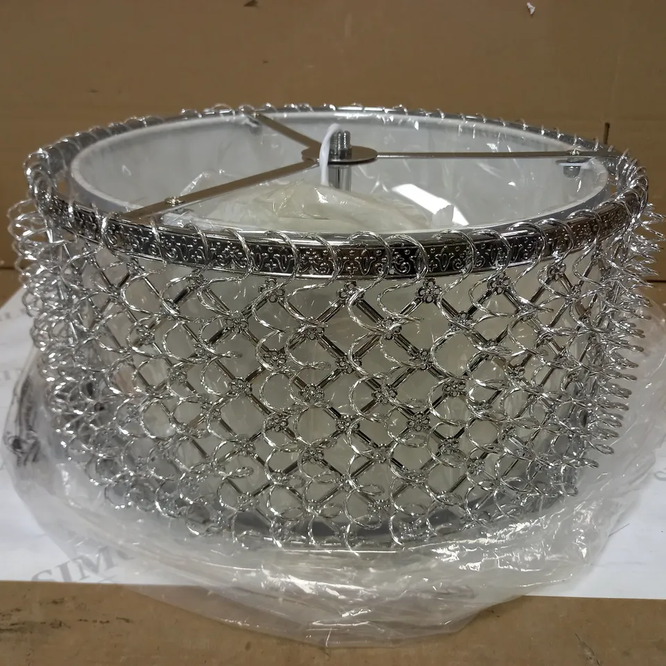 DAR LIGHTING GROUP UMAR 3LT SEMI FLUSH SILVER