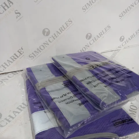 3 X PURPLE HIGH VISIBILITY VEST