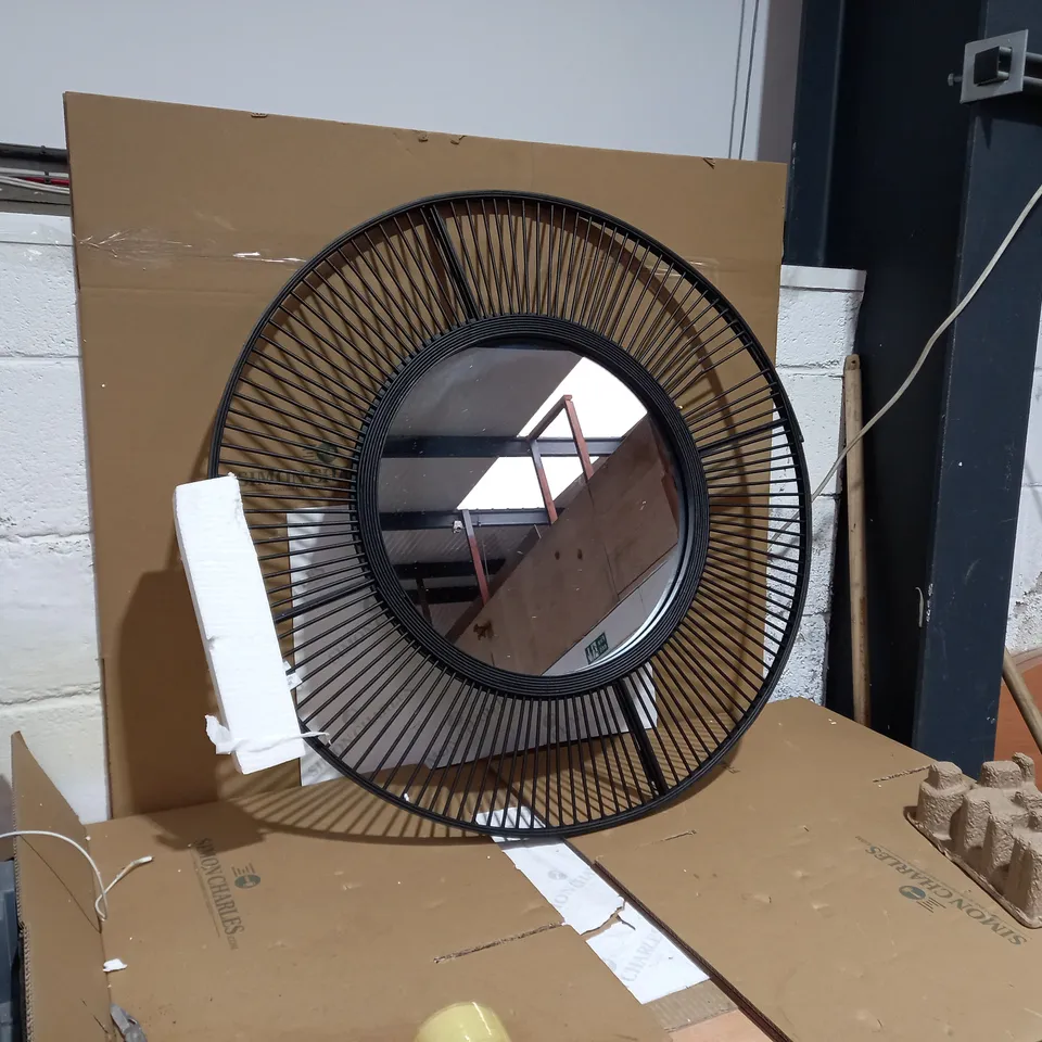 KELLY HOPPEN BAMBOO CIRCULAR MIRROR