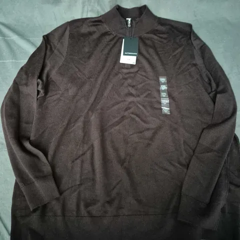 AUTOGRAPH EXTRA FINE MERINO WOOL JUMPER – MEN'S, UK 2XL, DARK BURGUNDY
