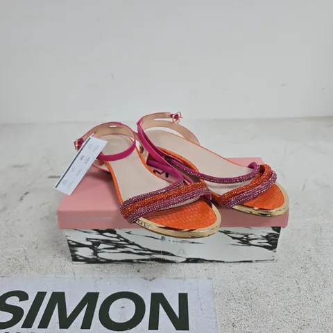 MODA IN PELLE VALINE PINK ORANGE SANDALS SIZE 39 BOXED