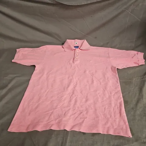 ASICS PINK POLO SHIRT – SHORT SLEEVE, SIZE S 