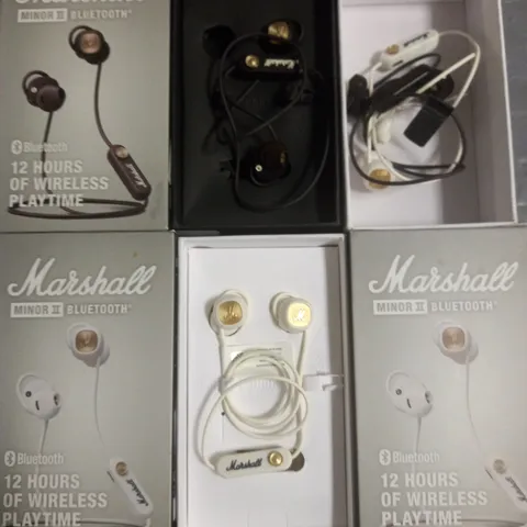 LOT OF 3 SETS OF MARSHALL MINOR 2 BT WIRELESS EARPHONES