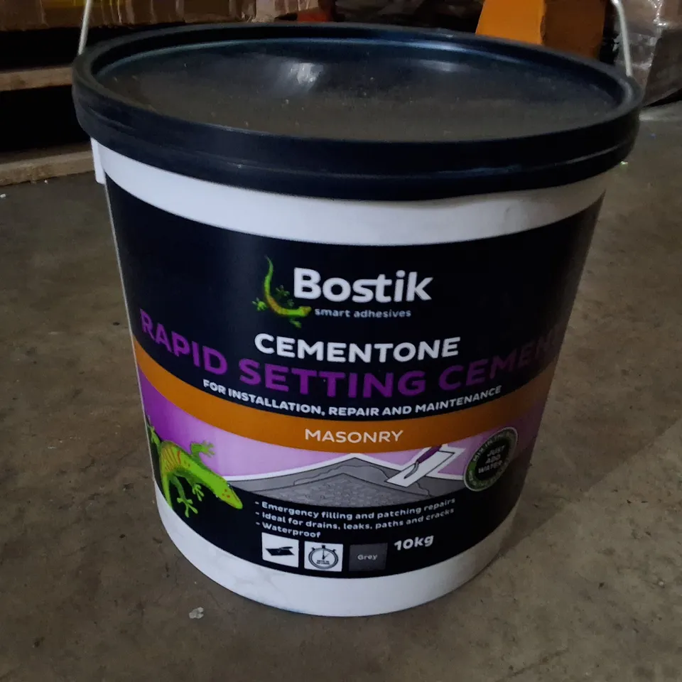 LOT OF 8 BOSTIK 10KG CEMENTONE RAPID SETTING MAONARY CEMENT - GREY