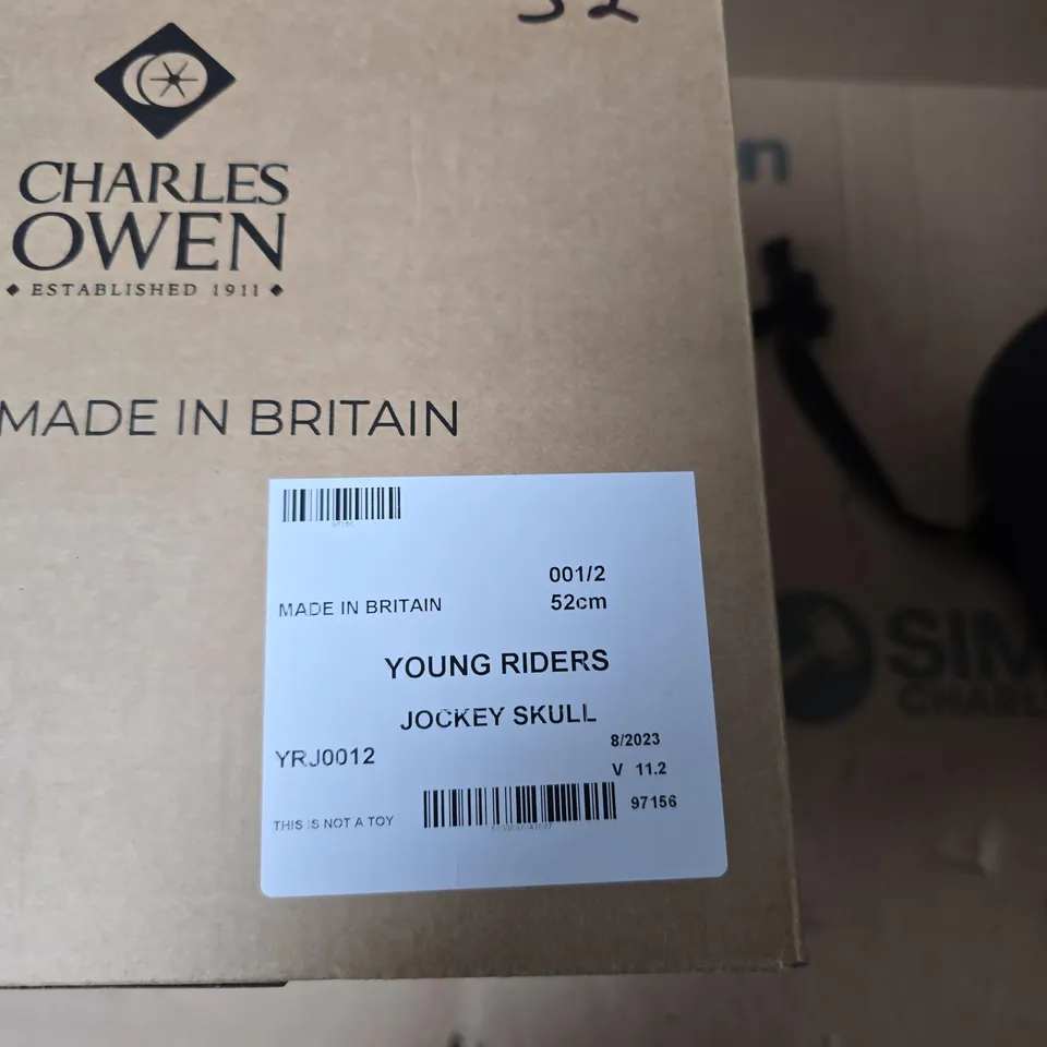 CHARLES OWEN YOUNG RIDERS JOCKEY SKULL HELMET – SIZE 52 CM, NAVY, MADE IN BRITAIN