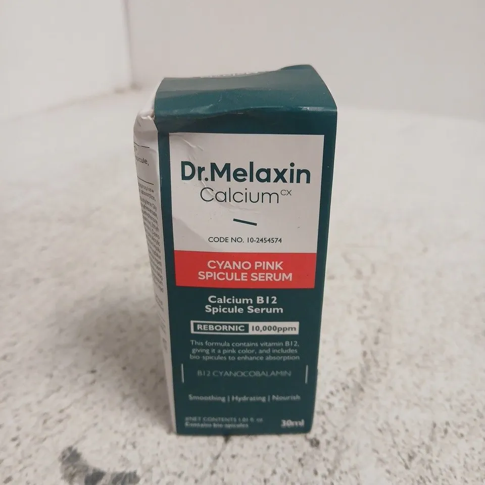BOXED AND SEALED DR.MELAXIN CALCIUM CX CYANO PINK SPICULE SERUM 30ML