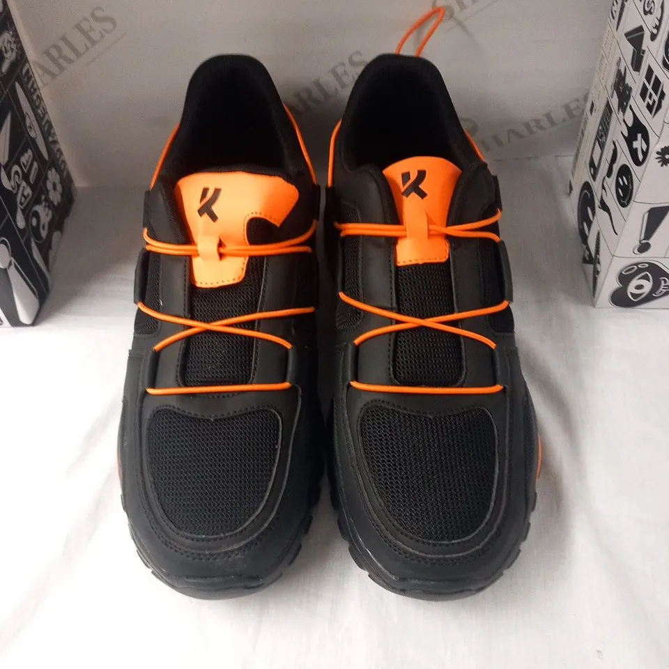 BRAND NEW BOXED PAIR OF KOI UNION ORANGE MEN'S VECTOR TRAINERS SIZE 9
