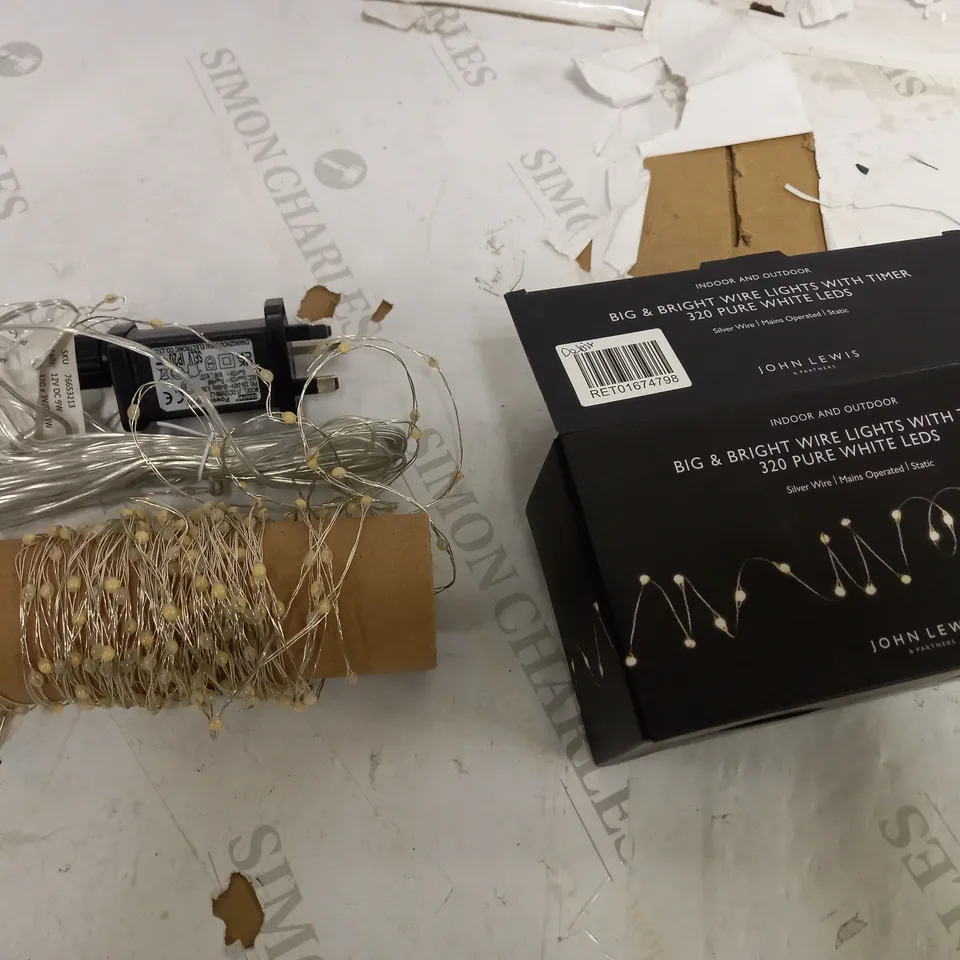BIG & BRIGHT WIRE LIGHTS WITH TIMER 320 WARM WHITE LEDS 