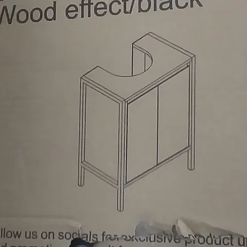 BOXED UNDER BASIN IN WOOD EFFECT / BLACK