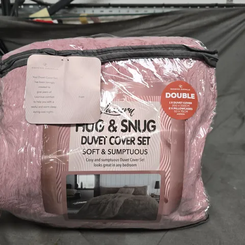 GAVENO CAVALIA HUG & SNUG DUVET COVER SET β DOUBLE, PINK