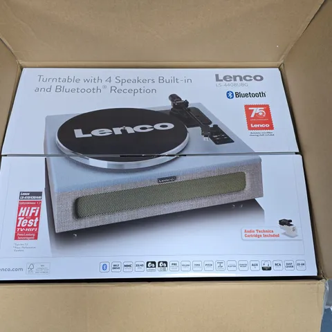 BOXED LENCO LS-440 TURNTABLE WITH BUILT-IN BLUETOOTH