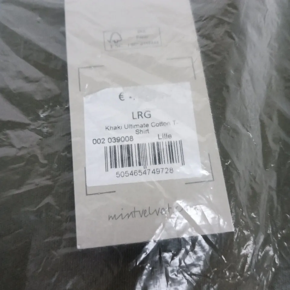 MINT VELVET KHAKI ULTIMATE COTTON T-SHIRT – SIZE L