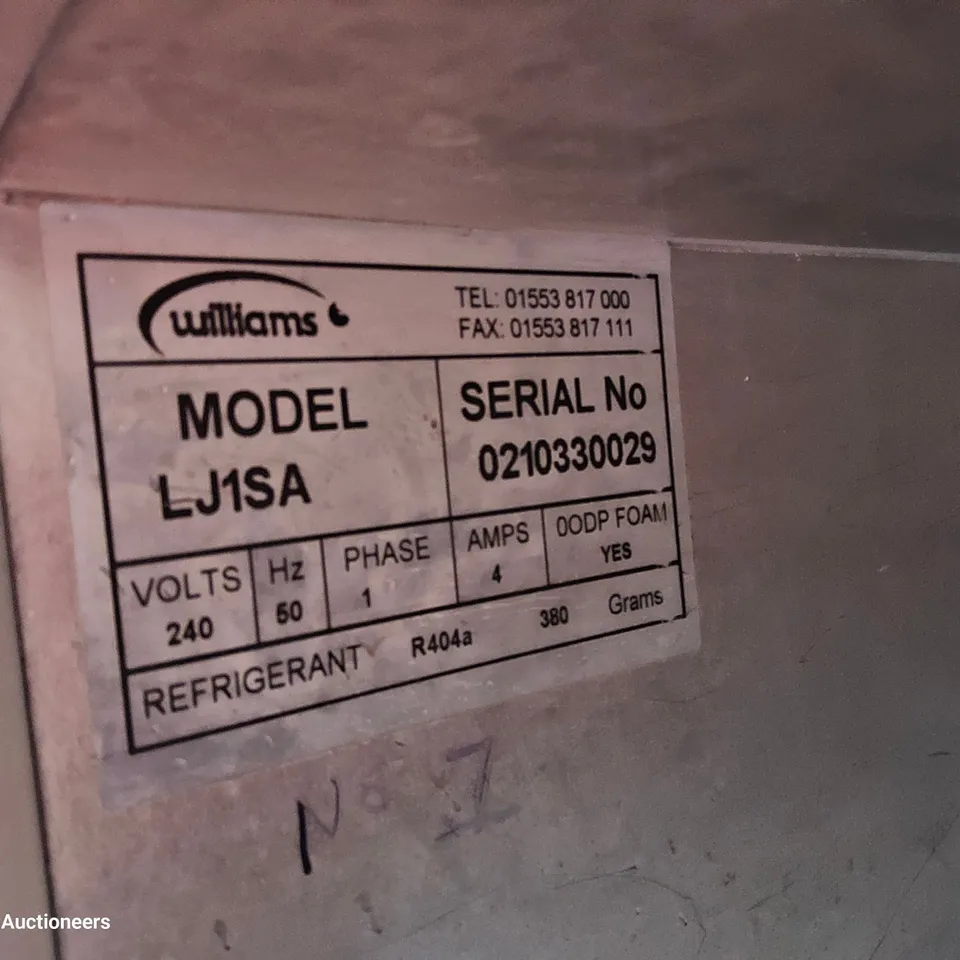 WILLIAMS UPRIGHT FREEZER Model LJISA