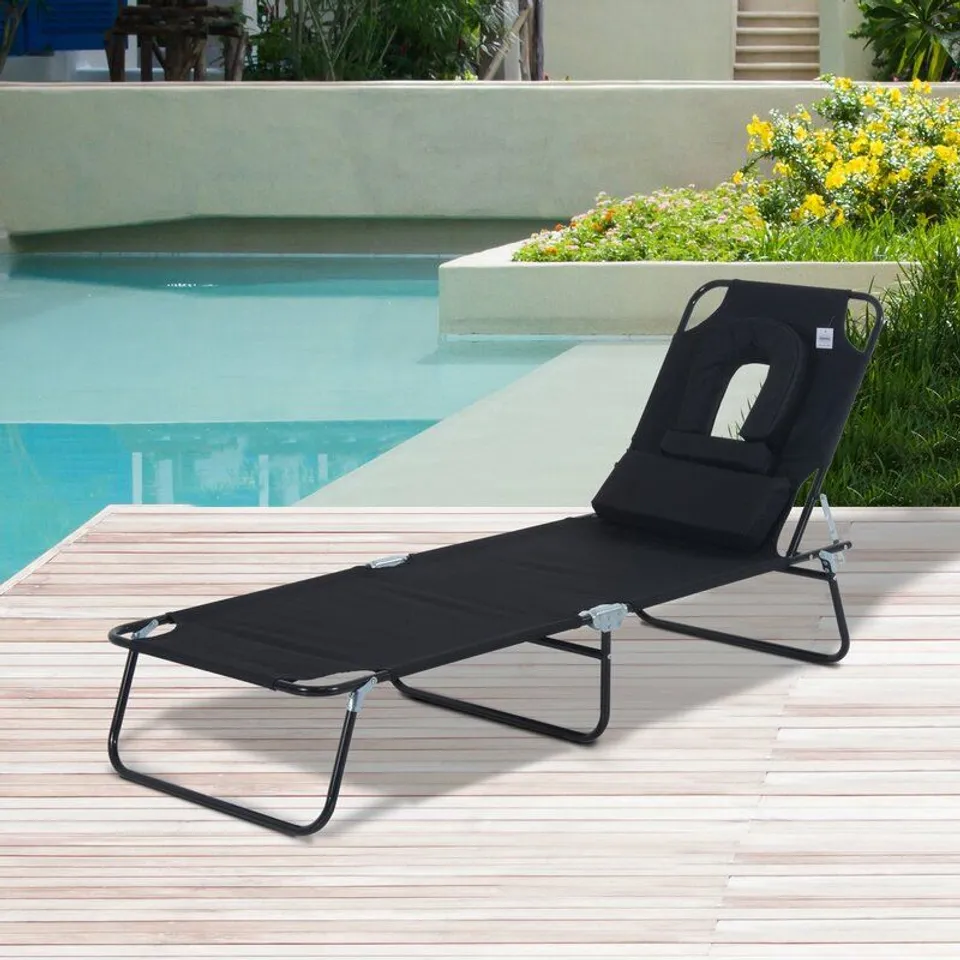 ALAIA RECLINING SUN LOUNGER WITH CUSHION COLOUR