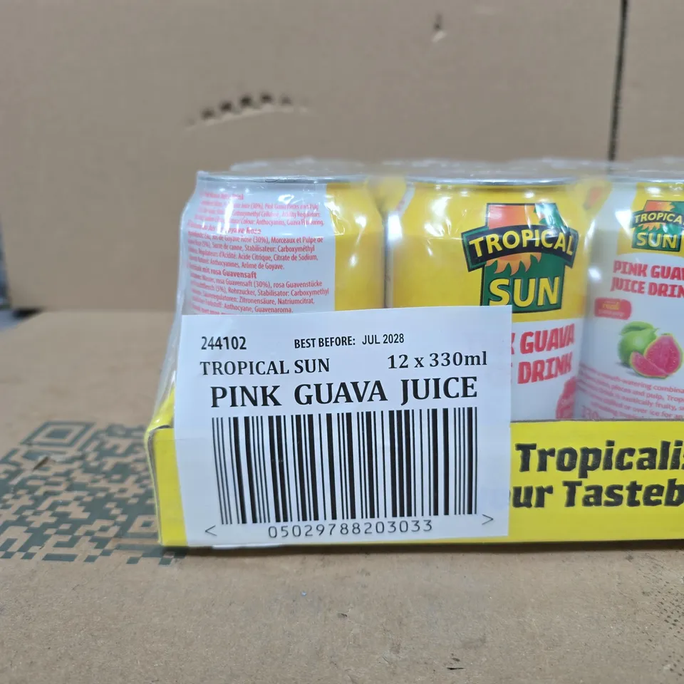 TROPICAL SUN PINK GUAVA JUICE – 12 X 330ML CANS