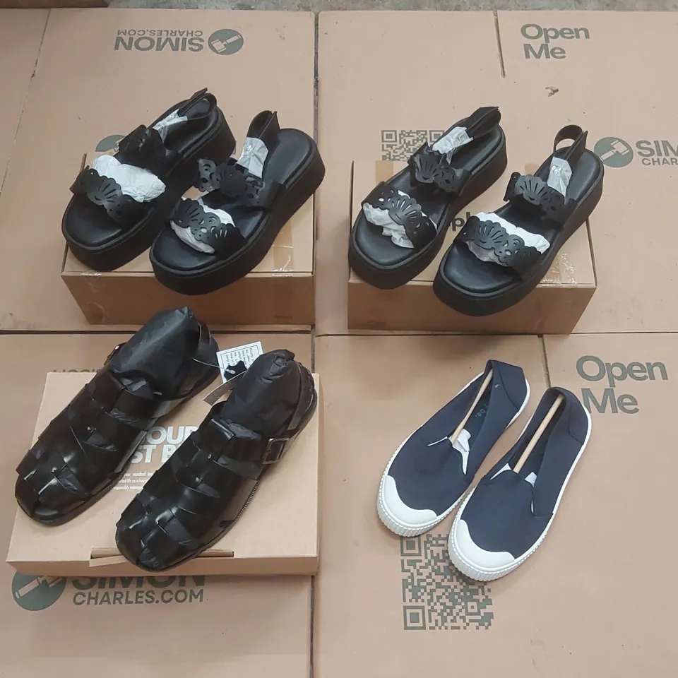 PALLET CONTAINING APPROXIMATELY 180x BRAND NEW ASSORTED DESIGNER SHOES INCLUDING: SIMPLY BE PIMSOLES, SIMPLY BE SANDALS ECT