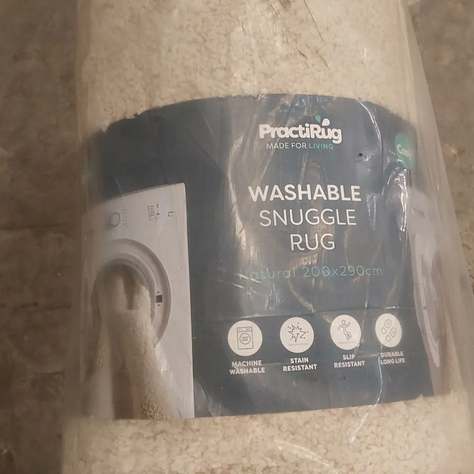 QUALITY BAGGED PRACTIRUG WASHABLE SNUGGLE RUG - APPROXIMATELY 200 x 290cm