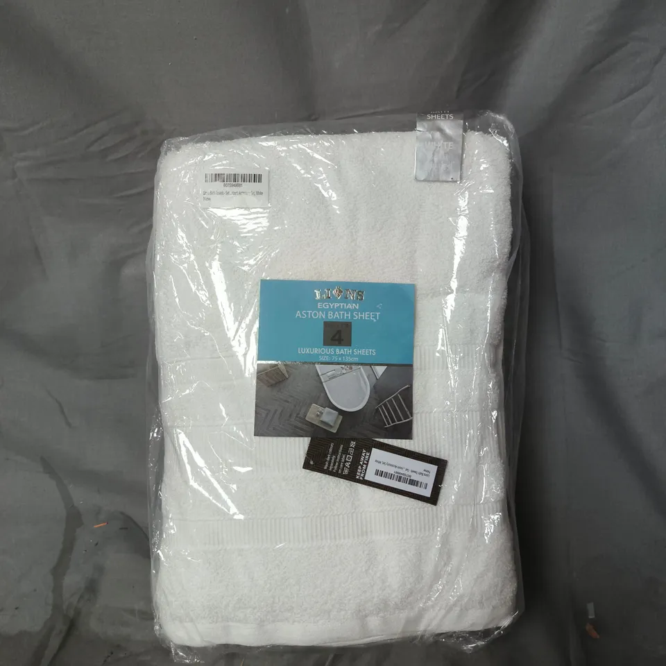 LUXURIOUS EGYPTIAN ASTON BATH SHEETS – 4-PACK, 75 X 135 CM