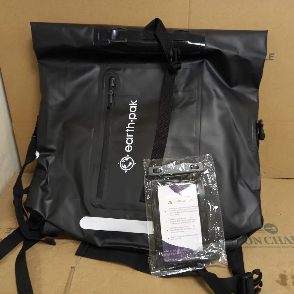 EARTH-PAK SUMMIT DRY BAG BACKPACK - BLACK