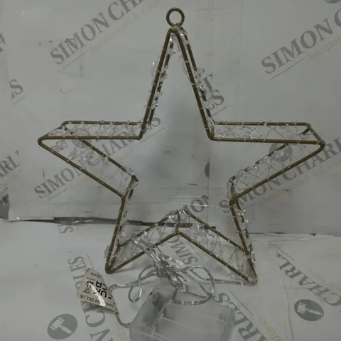 SARA DAVIES PRE-LIT BEADED STAR 25CM