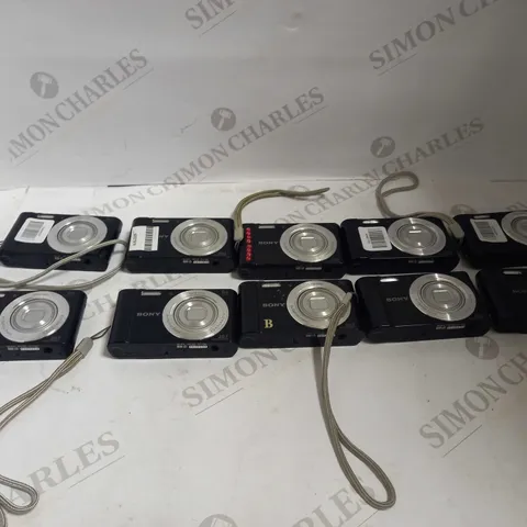 LOT OF 10 BLACK SONY CYBER-SHOT DSC-W810