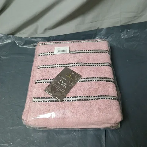 GAVENO CAVAILIA BROMLEY STRIPE HAND TOWEL – 3 PACK, PINK (50 X 90 CM)