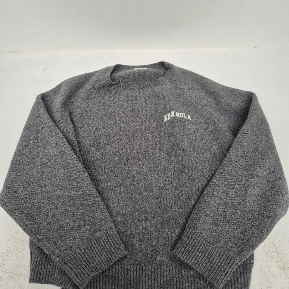 ADANOLA GREY KNIT SWEATSHIRT – UK SMALL