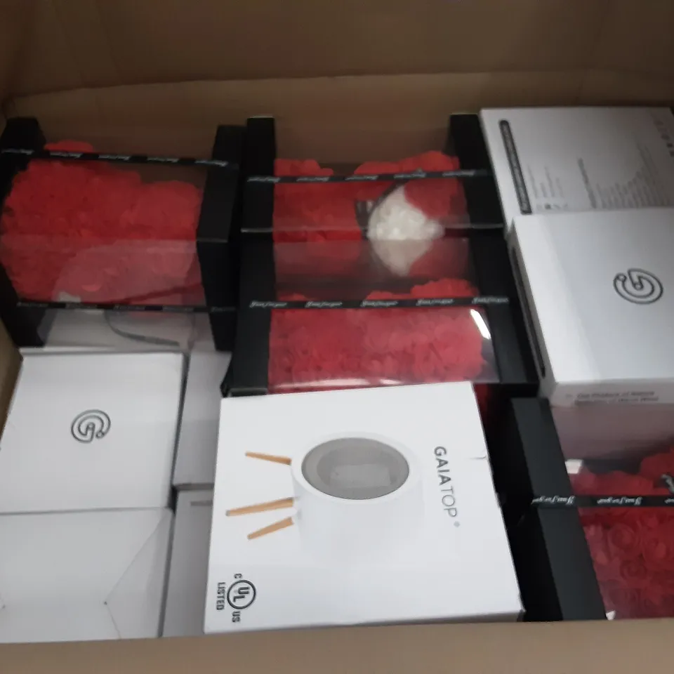 PALLET OF ASSORTED PRODUCTS INCLUDING GAIATOP PERSONAL HEATER, DANISH ENDURANCE T-SHIRT, ROSE BEAR GIFT