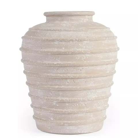 MICHELLE KEEGAN HOME RIBBED CERAMIC URN VASE 
