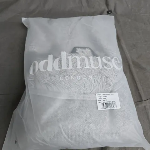 ODDMUSE LONDON THE ULTIMATE MUSE FRINGE CARDIGAN – GREY, XS-S