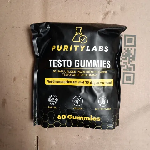 PURITYLABS TESTO GUMMIES – 60 GUMMIES (VEGAN, HALAL, GLUTEN-FREE)