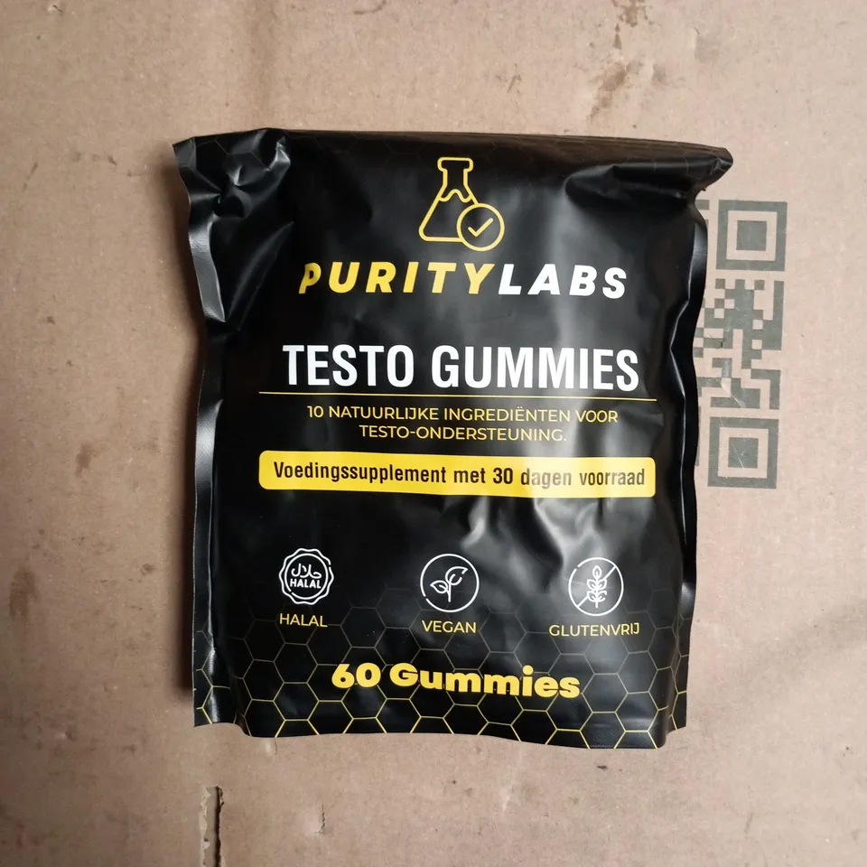 PURITYLABS TESTO GUMMIES – 60 GUMMIES (VEGAN, HALAL, GLUTEN-FREE)