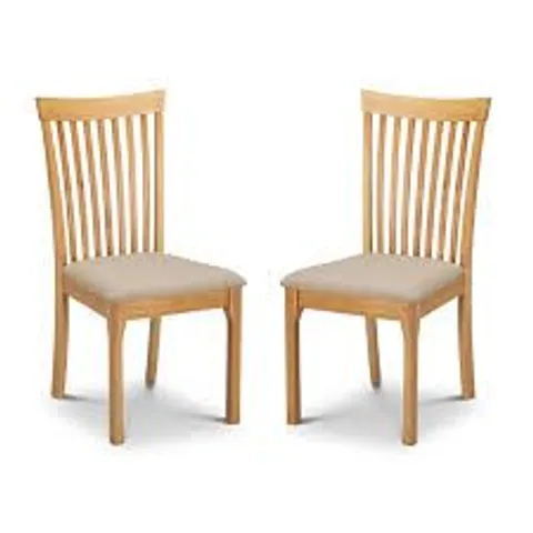 BOXED SET OF 2 JULIAN BOWEN IBSEN OAK CHAIRS