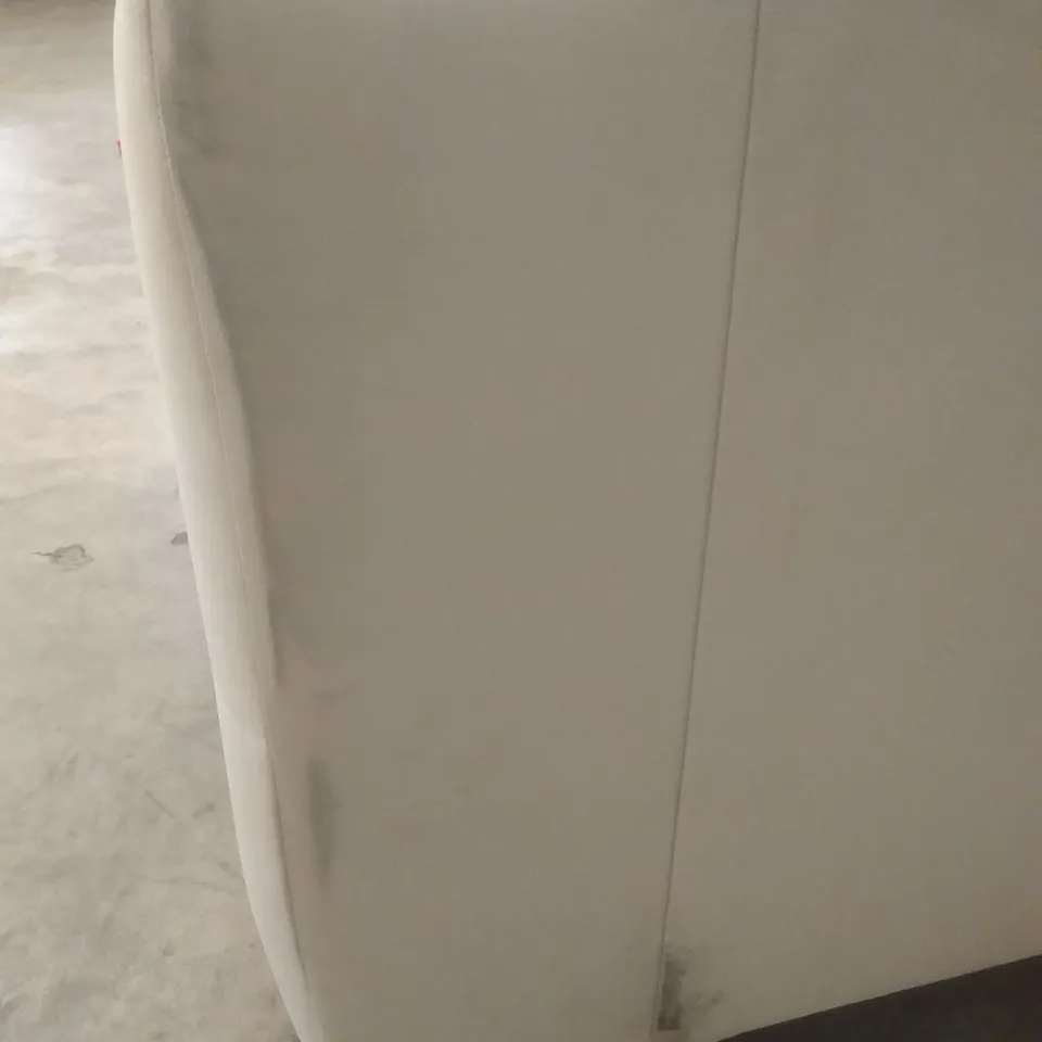 QUALITY BRITISH DESIGNER LOUNGE CO. COLLAKU 2 SEATER SOFA NATURAL PLUSH FABRIC 