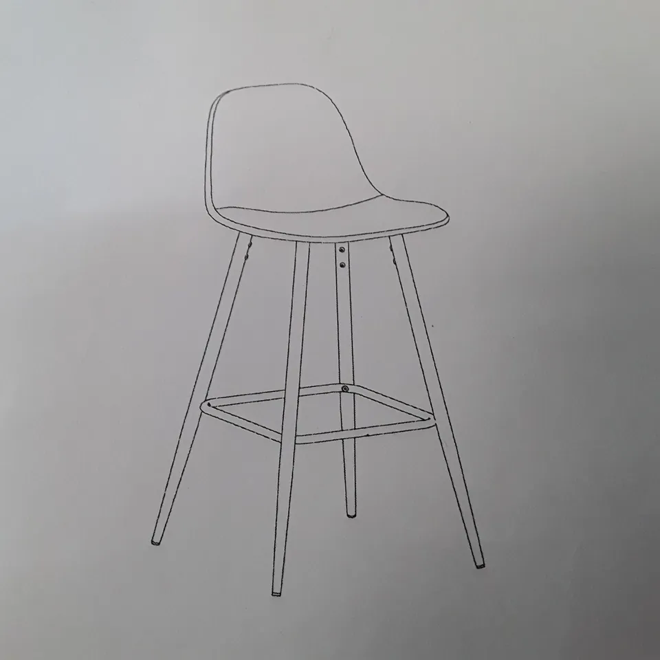 BOXED PAIR GREY DINING CHAIRS 