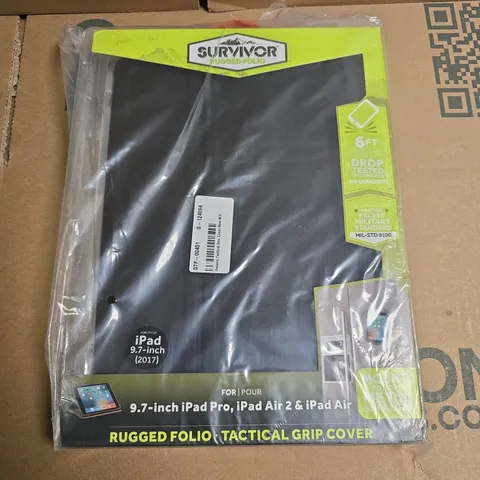 SURVIVOR RUGGED FOLIO CASE FOR 9.7-INCH IPAD PRO / IPAD AIR 2 & IPAD AIR (2017) – BLACK