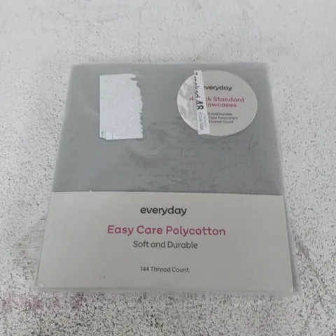 PACK OF FOUR EASY CARE POLYCOTTON COUNT STANDARD PILLOWCASES